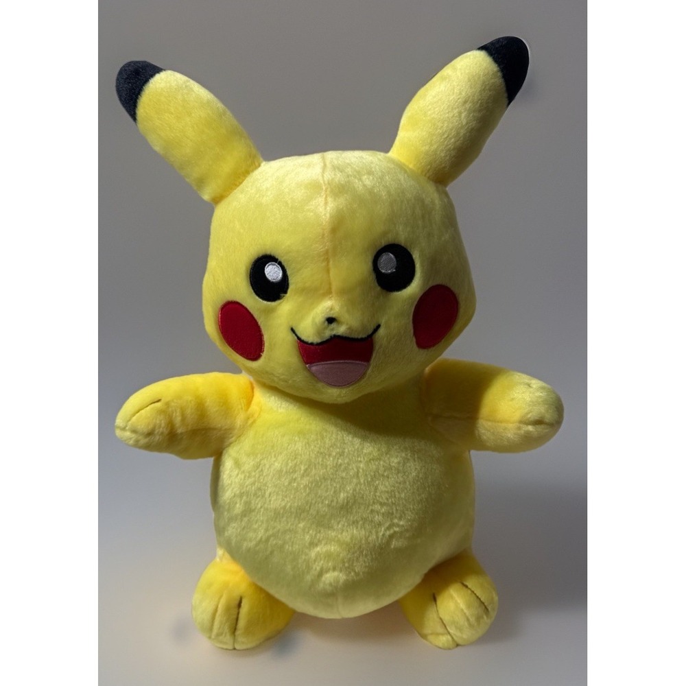 Pokemon Pikachu Plush Stuffed Toy 18" Build A Bear BAB 12/22‎ 024446 Excellent